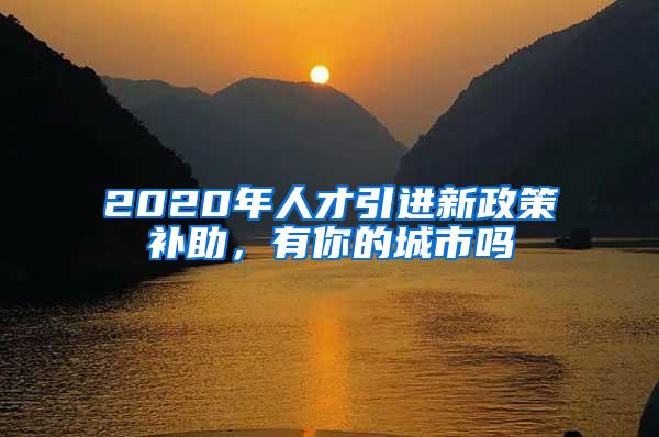 2020年人才引进新政策补助，有你的城市吗