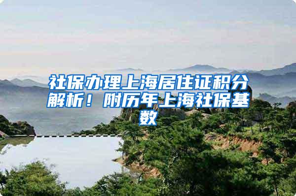 社保办理上海居住证积分解析！附历年上海社保基数