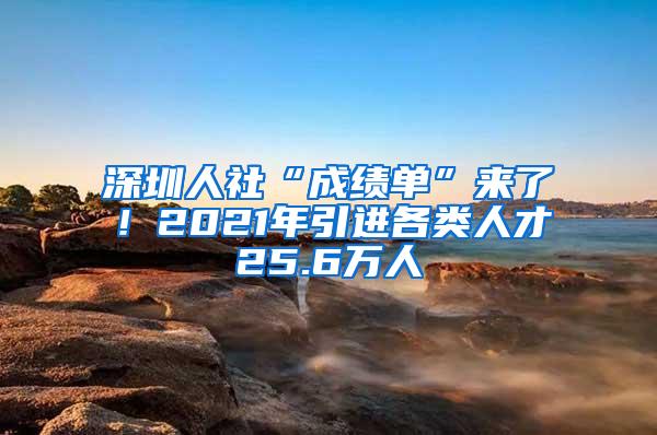 深圳人社“成绩单”来了！2021年引进各类人才25.6万人