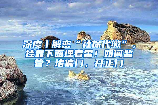 深度丨解密“社保代缴”，挂靠下面埋着雷！如何监管？堵偏门，开正门