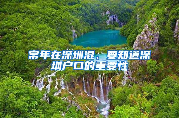 常年在深圳混、要知道深圳户口的重要性