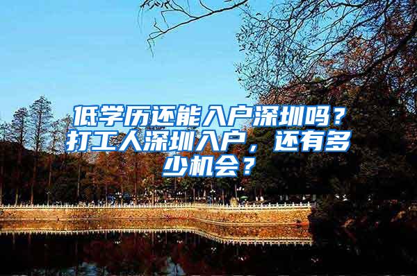 低学历还能入户深圳吗？打工人深圳入户，还有多少机会？