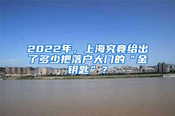 2022年，上海究竟给出了多少把落户大门的“金钥匙”？