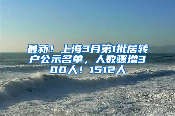 最新！上海3月第1批居转户公示名单，人数骤增300人！1512人