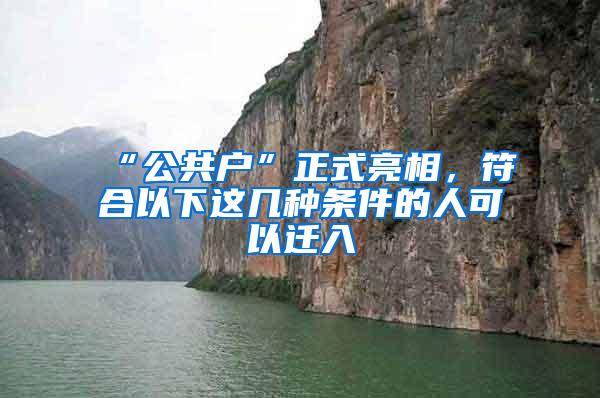 “公共户”正式亮相，符合以下这几种条件的人可以迁入