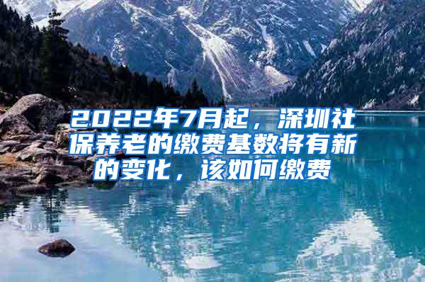 2022年7月起，深圳社保养老的缴费基数将有新的变化，该如何缴费