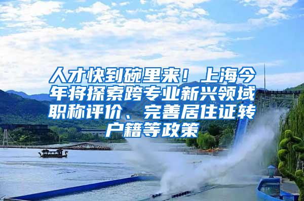 人才快到碗里来！上海今年将探索跨专业新兴领域职称评价、完善居住证转户籍等政策