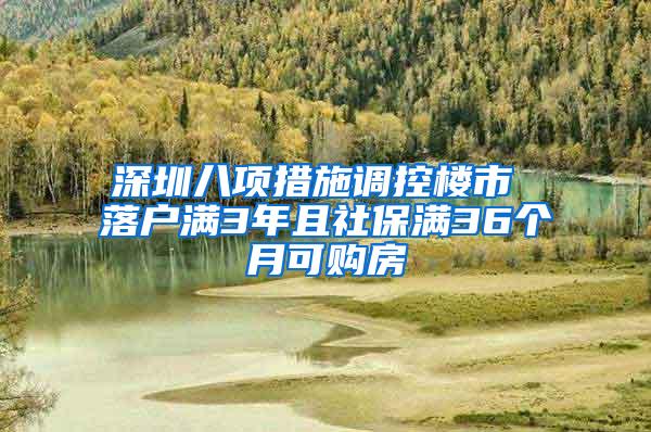 深圳八项措施调控楼市 落户满3年且社保满36个月可购房