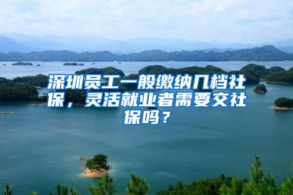 深圳员工一般缴纳几档社保，灵活就业者需要交社保吗？