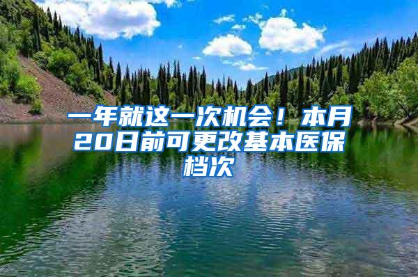 一年就这一次机会！本月20日前可更改基本医保档次