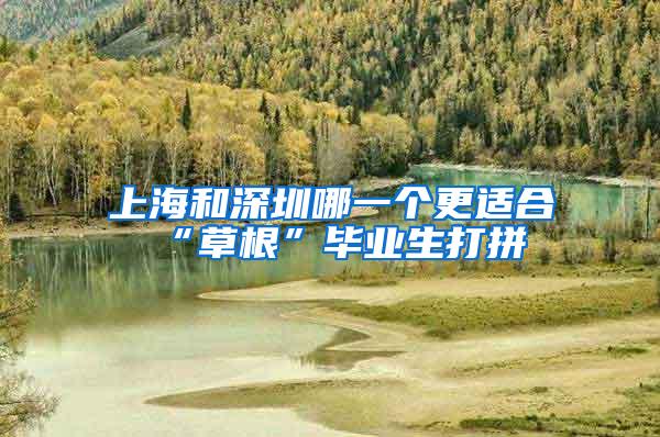 上海和深圳哪一个更适合“草根”毕业生打拼