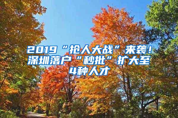 2019“抢人大战”来袭！深圳落户“秒批”扩大至4种人才