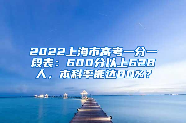 2022上海市高考一分一段表：600分以上628人，本科率能达80%？