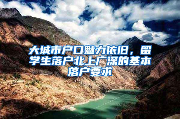 大城市户口魅力依旧，留学生落户北上广深的基本落户要求