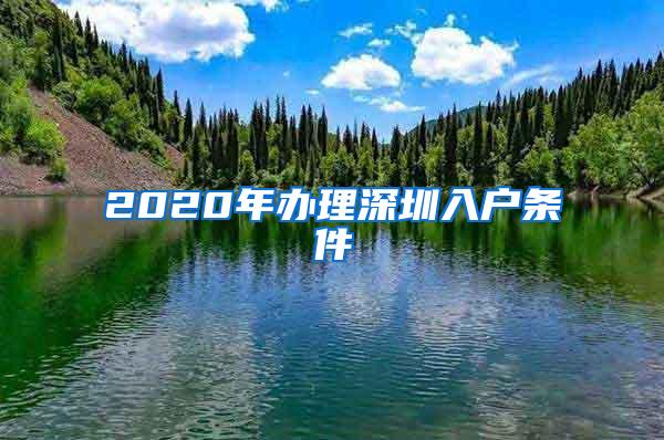 2020年办理深圳入户条件