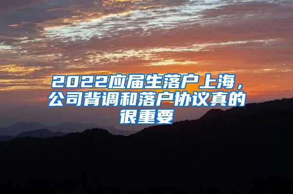 2022应届生落户上海，公司背调和落户协议真的很重要