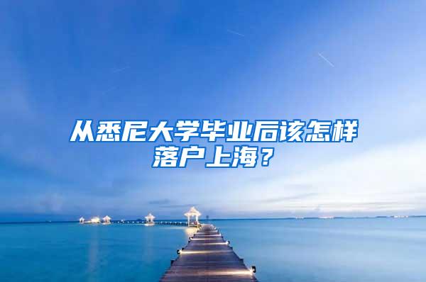 从悉尼大学毕业后该怎样落户上海？