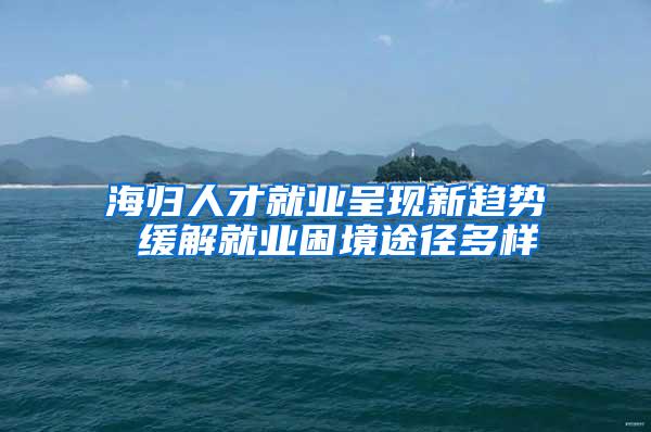 海归人才就业呈现新趋势 缓解就业困境途径多样