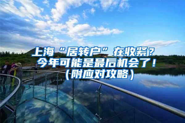 上海“居转户”在收紧？ 今年可能是最后机会了！（附应对攻略）