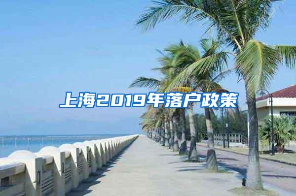 上海2019年落户政策