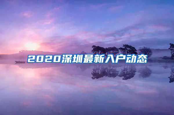 2020深圳最新入户动态