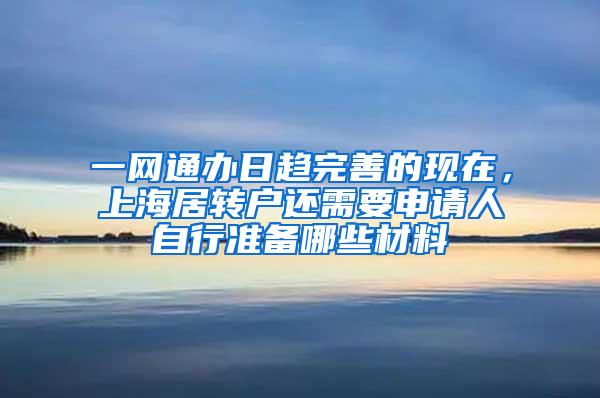 一网通办日趋完善的现在，上海居转户还需要申请人自行准备哪些材料