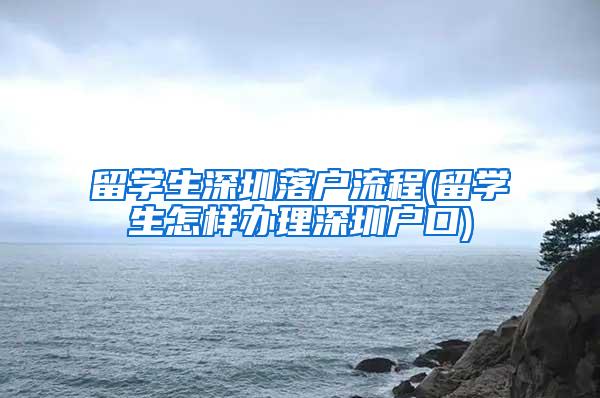 留学生深圳落户流程(留学生怎样办理深圳户口)