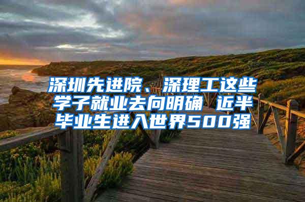 深圳先进院、深理工这些学子就业去向明确 近半毕业生进入世界500强