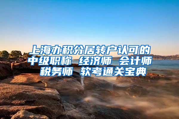 上海办积分居转户认可的中级职称 经济师 会计师 税务师 软考通关宝典