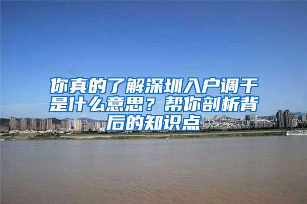 你真的了解深圳入户调干是什么意思？帮你剖析背后的知识点