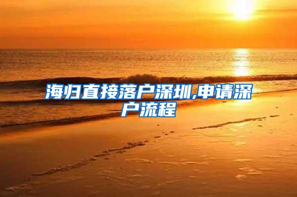 海归直接落户深圳,申请深户流程