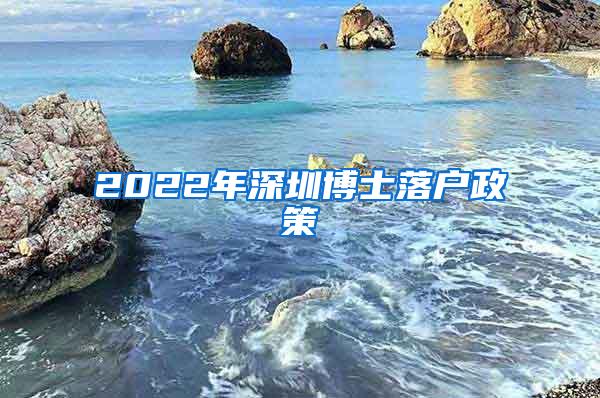 2022年深圳博士落户政策