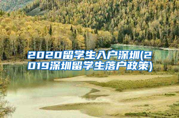 2020留学生入户深圳(2019深圳留学生落户政策)