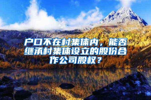 户口不在村集体内，能否继承村集体设立的股份合作公司股权？