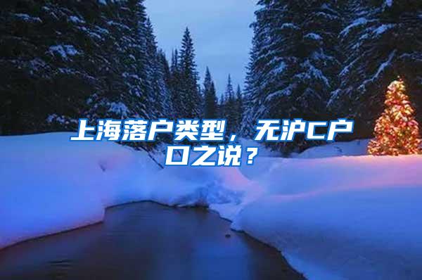 上海落户类型，无沪C户口之说？