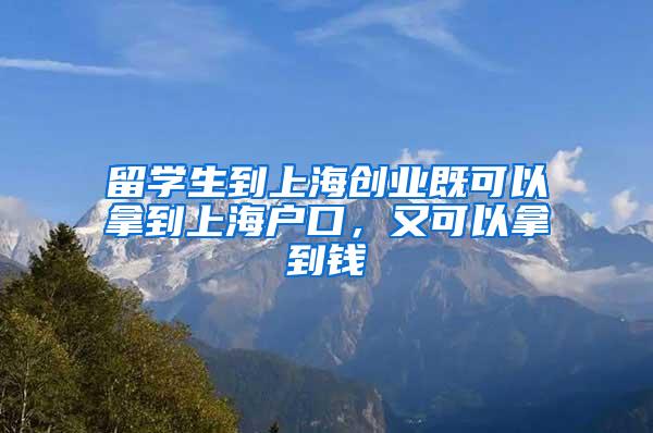 留学生到上海创业既可以拿到上海户口，又可以拿到钱