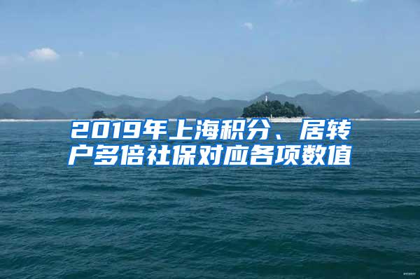 2019年上海积分、居转户多倍社保对应各项数值