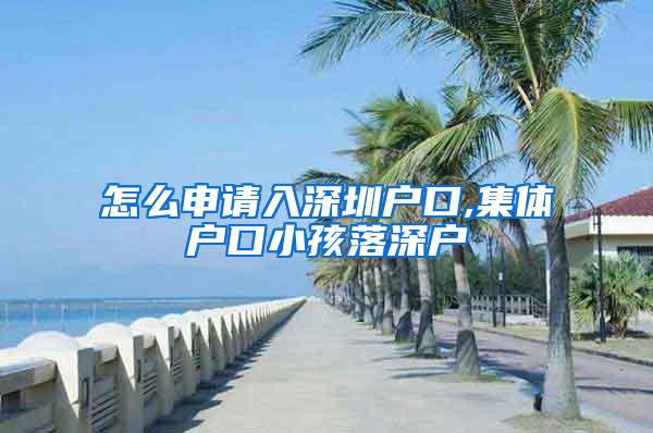 怎么申请入深圳户口,集体户口小孩落深户