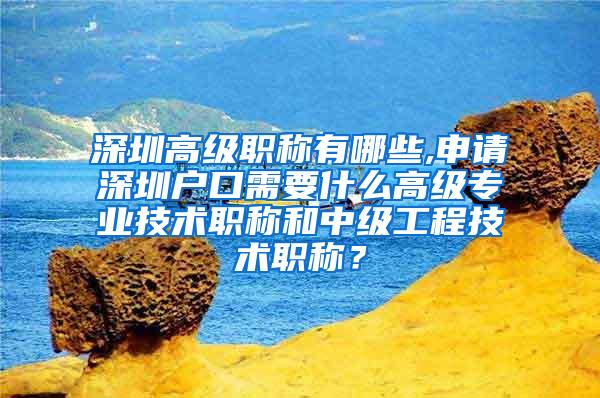 深圳高级职称有哪些,申请深圳户口需要什么高级专业技术职称和中级工程技术职称？