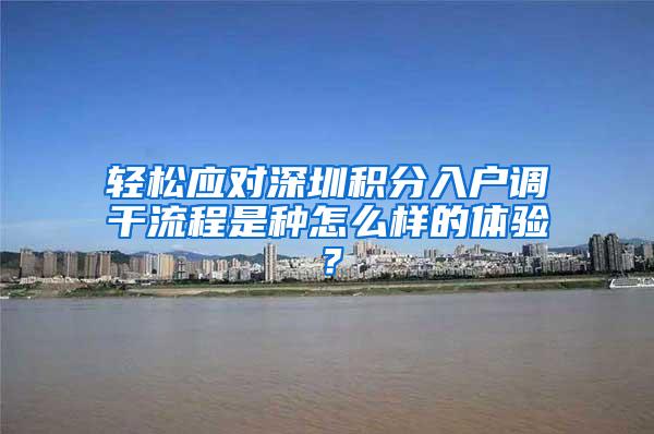 轻松应对深圳积分入户调干流程是种怎么样的体验？