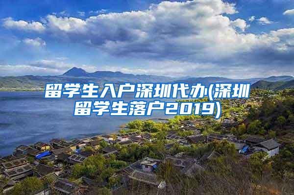 留学生入户深圳代办(深圳留学生落户2019)