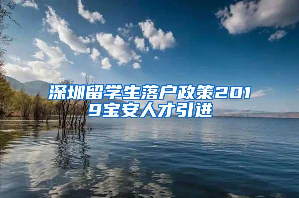 深圳留学生落户政策2019宝安人才引进