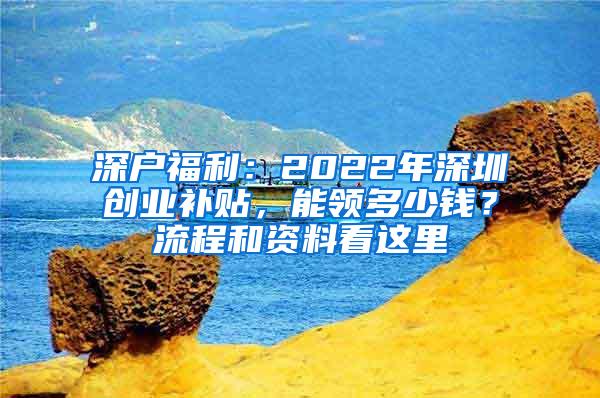 深户福利：2022年深圳创业补贴，能领多少钱？流程和资料看这里