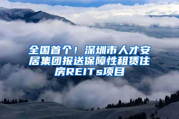 全国首个！深圳市人才安居集团报送保障性租赁住房REITs项目