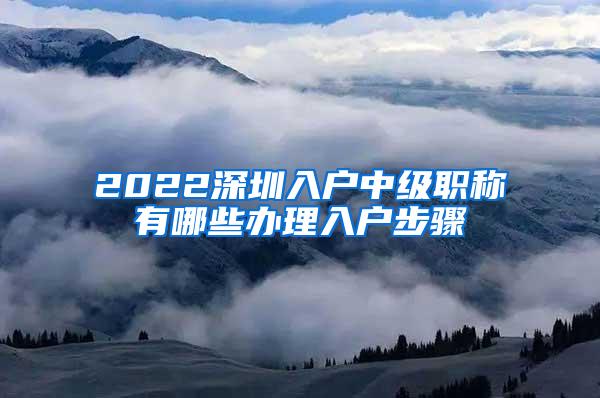 2022深圳入户中级职称有哪些办理入户步骤