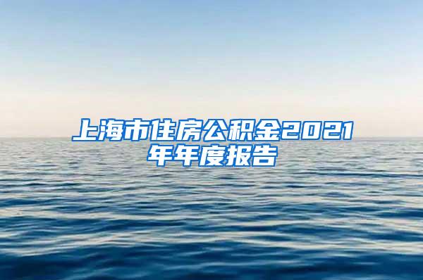 上海市住房公积金2021年年度报告