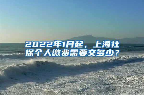 2022年1月起，上海社保个人缴费需要交多少？