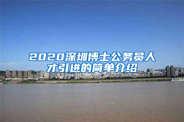 2020深圳博士公务员人才引进的简单介绍