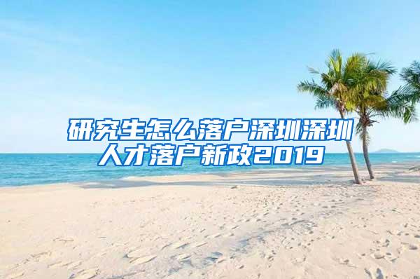 研究生怎么落户深圳深圳人才落户新政2019