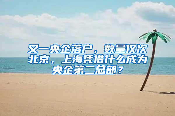 又一央企落户，数量仅次北京，上海凭借什么成为央企第二总部？